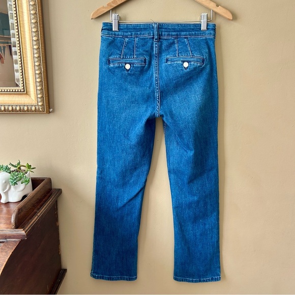 Anthropologie Maeve The Essential Slim High-Rise Straight Jeans Welt Pockets 26 - Picture 6 of 12